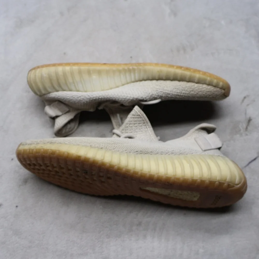 Adidas Yeezy Mens 13 Sneakers White Boost 350 V2 Sesame Knit Lace-Up Walking